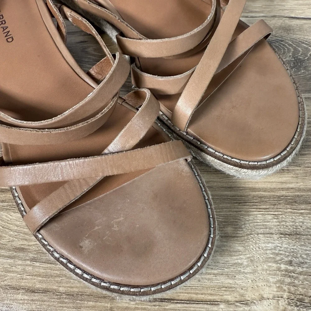 Lucky Brand Women's Strappy‎ Platform Sandal Tan Brown Size 8